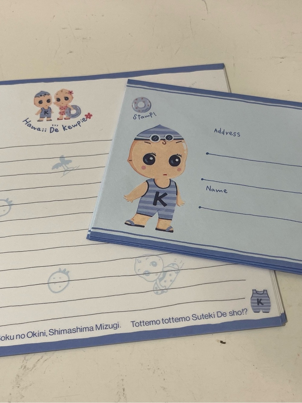 Vintage Stationary Set - Hawaii De Kewpie - Made in Japan